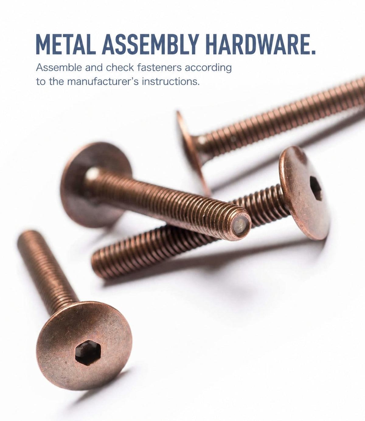 Metal assembly screws and fastening hardware