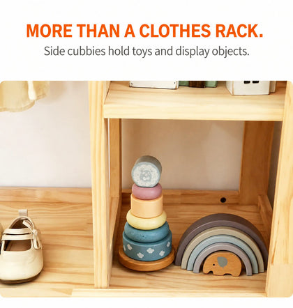  Open side cubbies for small toys and display items