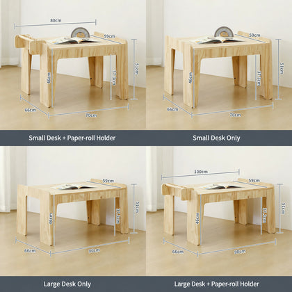  Small and large desk-only and paper-holder configurations