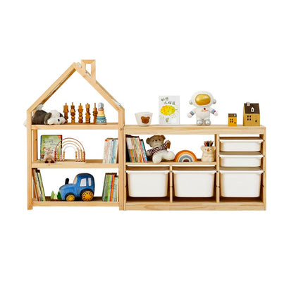  Chimney and open-shelf cabinet arrangement against a plain background