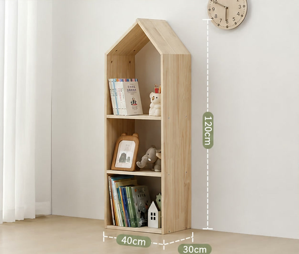  Large house bookcase measuring 40 × 30 × 120 cm