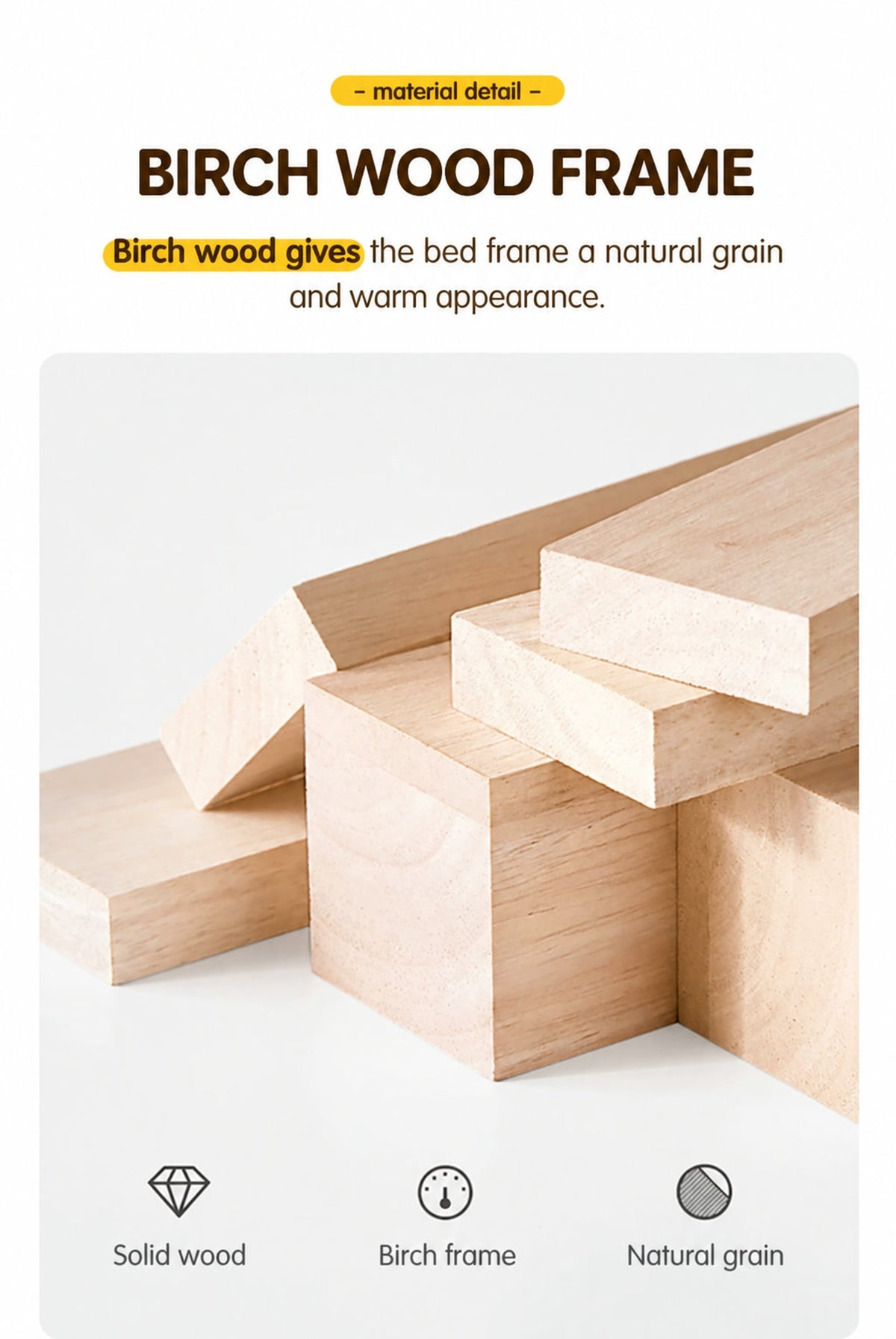  Birch wood material detail showing natural grain