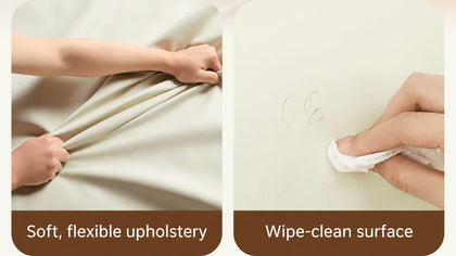  Flexible upholstery and wipe-clean surface details