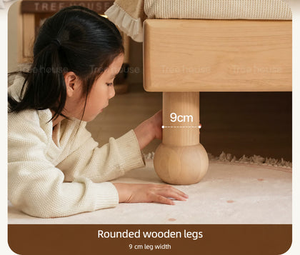  Rounded bed leg with a 9 cm shaft width