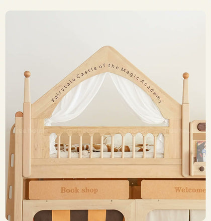  Peaked castle canopy with white curtain