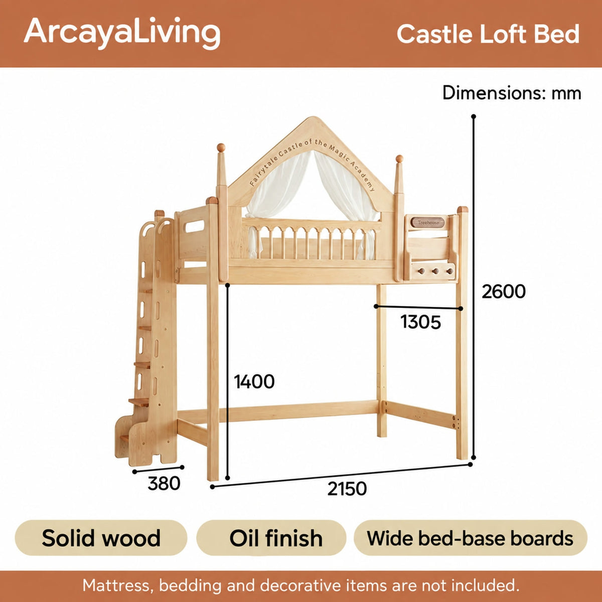  Castle loft bed frame dimensions