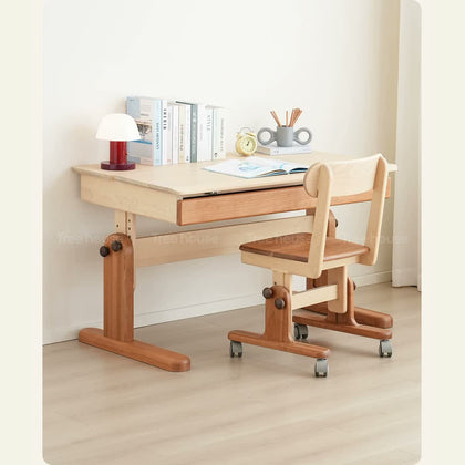  Wood study desk shown with separately selectable matching chair