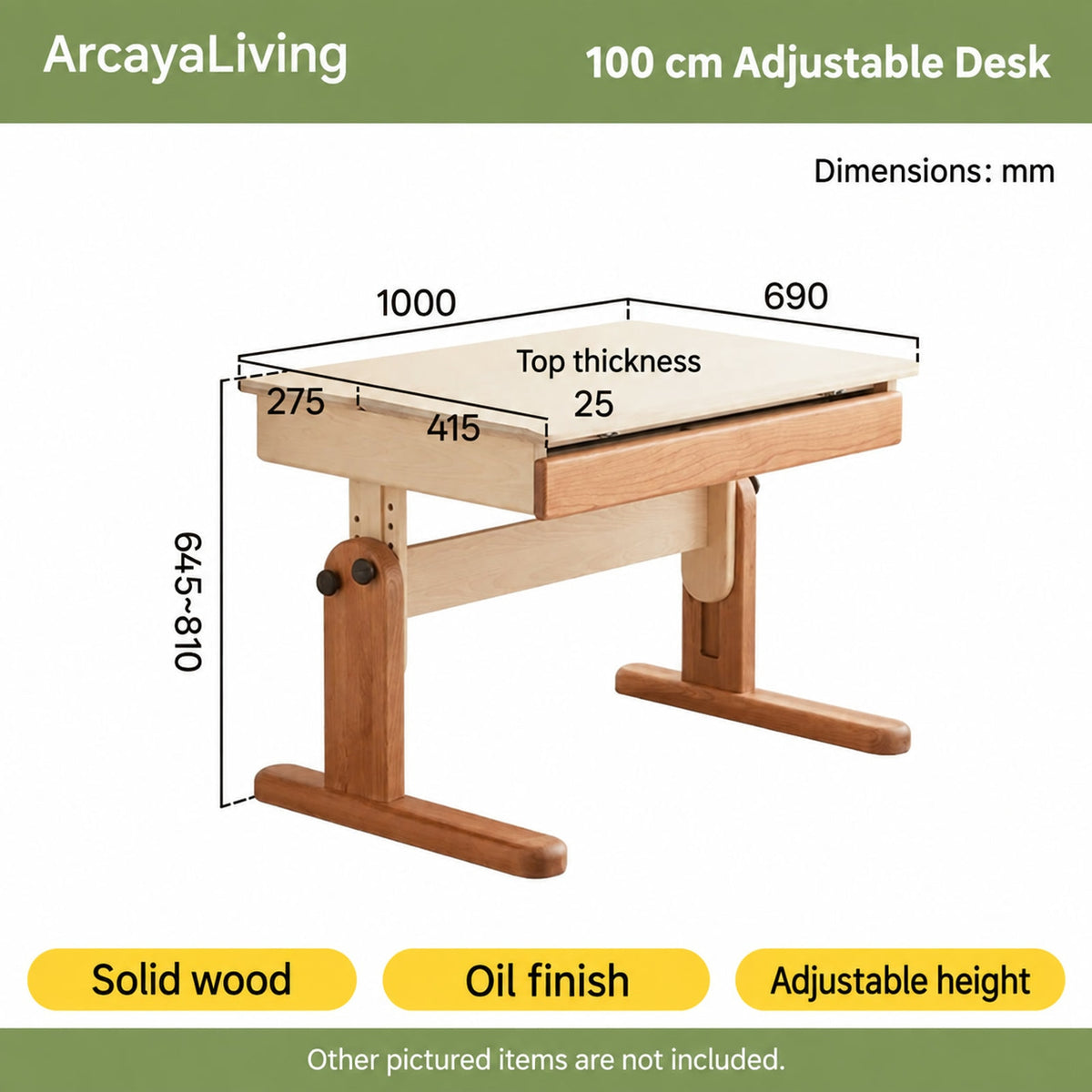  100 cm desk measurements