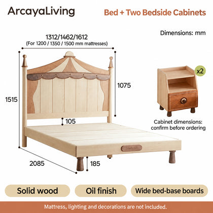  Circus bed set with two bedside cabinets