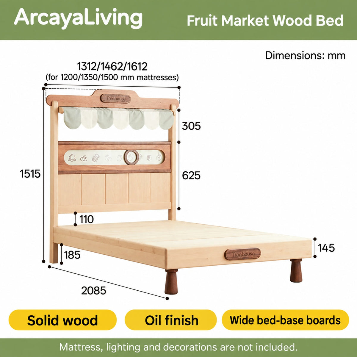  Bed frame dimensions for three mattress widths