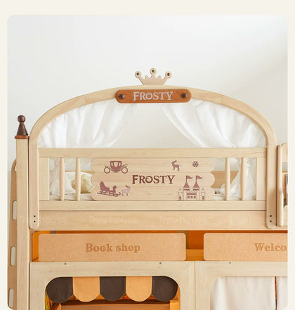  Crown-topped arch, canopy fabric and illustrated FROSTY guard panel.