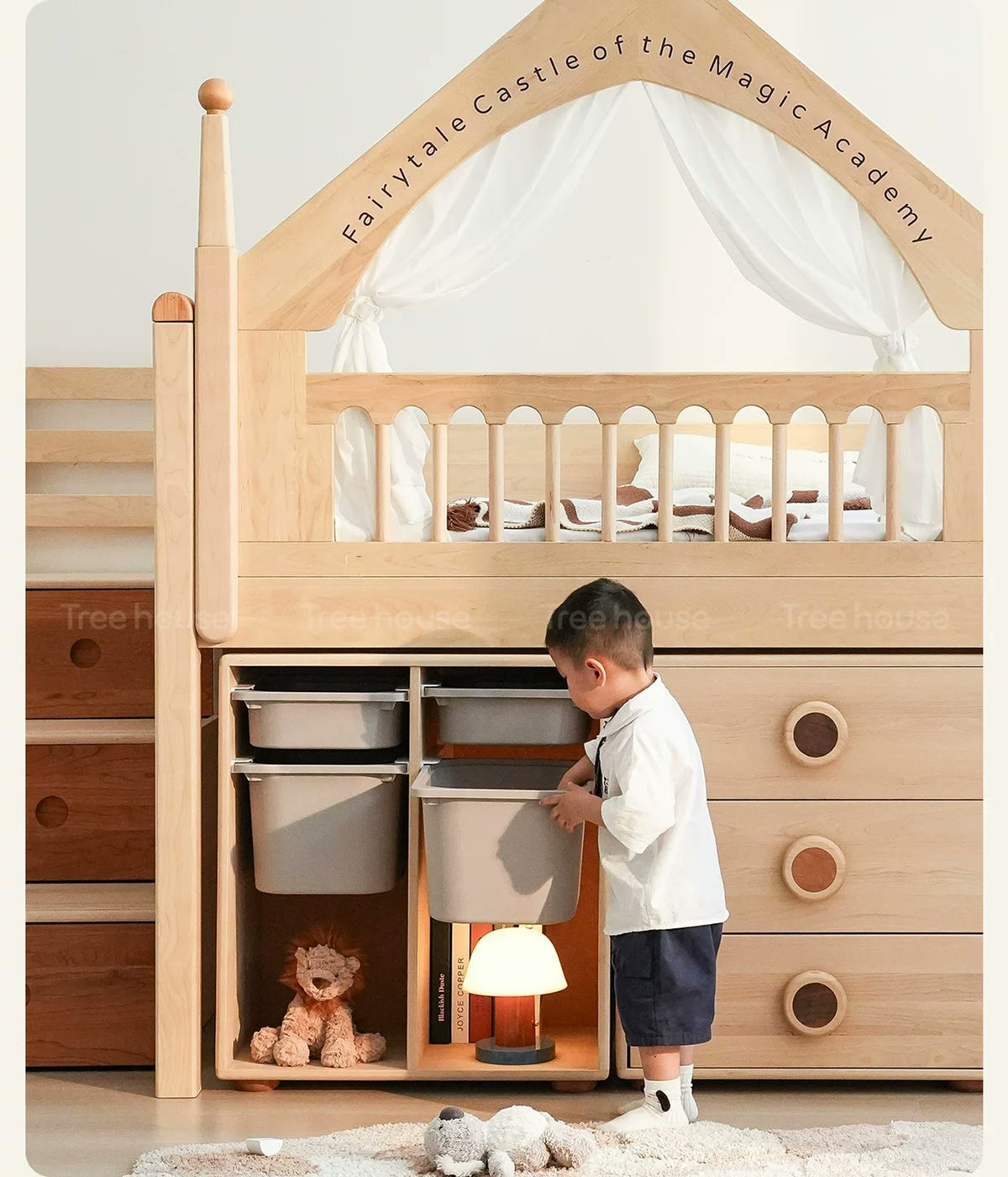  Optional toy storage and chest beneath the bed.