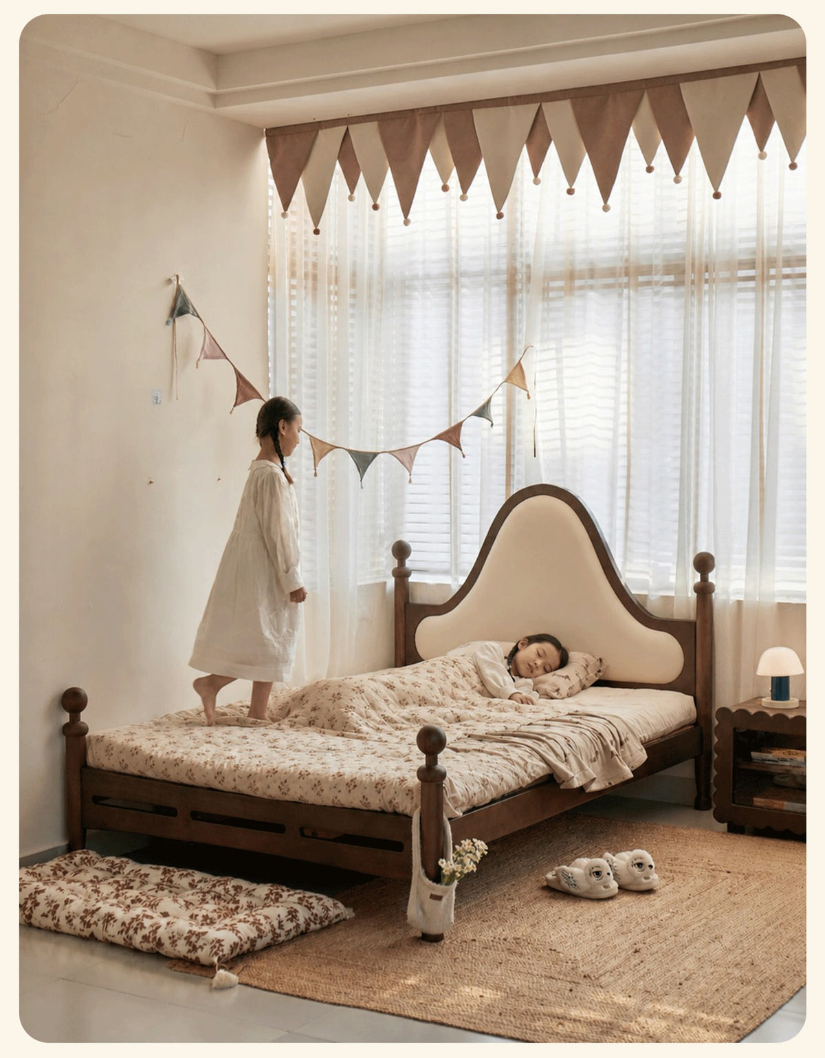  Cloud bed styled in a bedroom