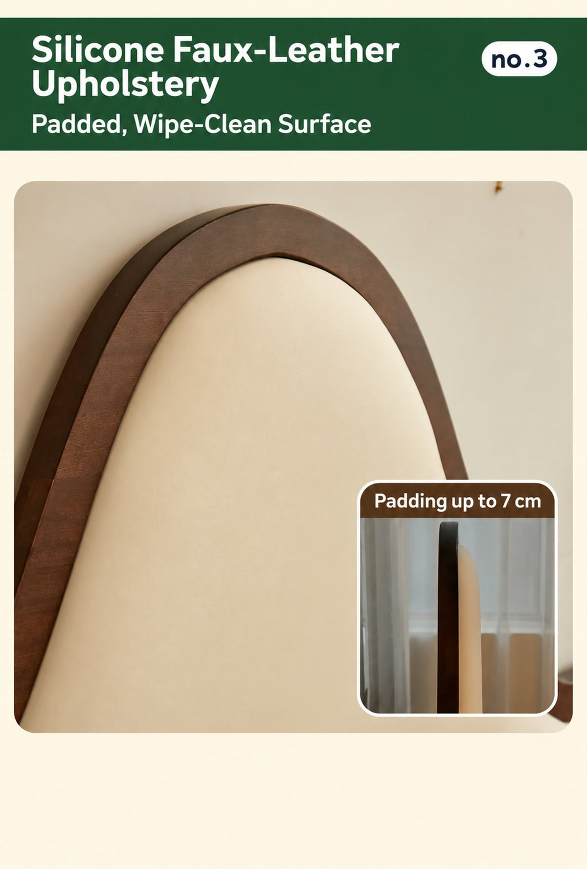  Silicone faux leather headboard padding