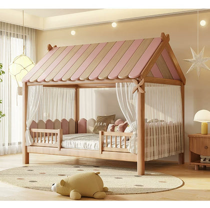  Pink roof cottage bed