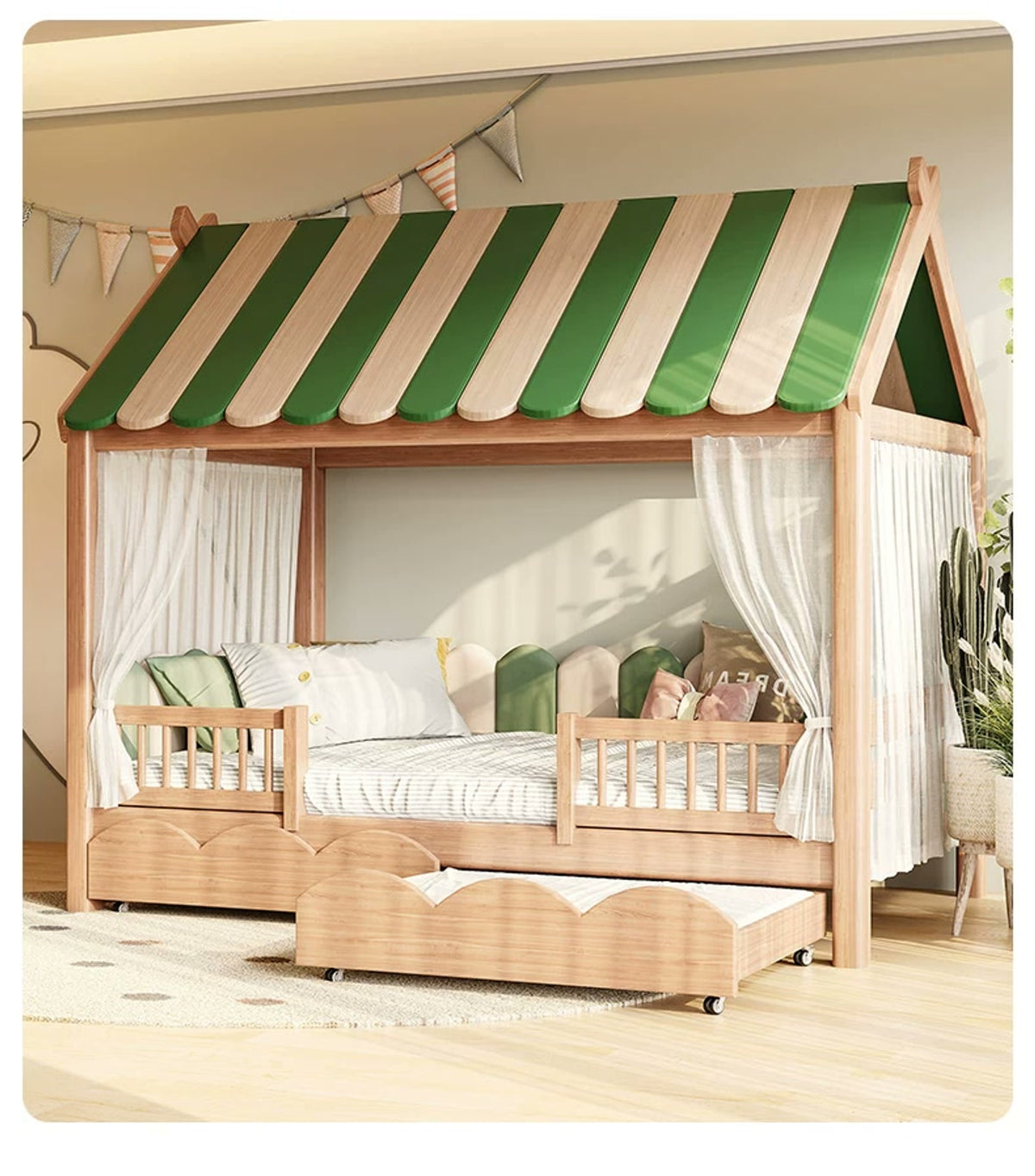  Cottage bed with pull-out base