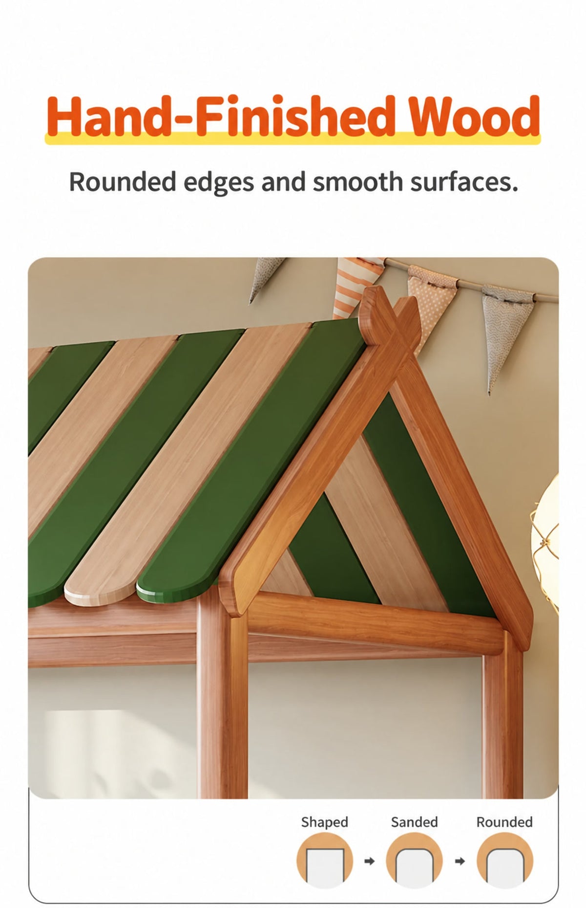  Rounded roof slat and frame details