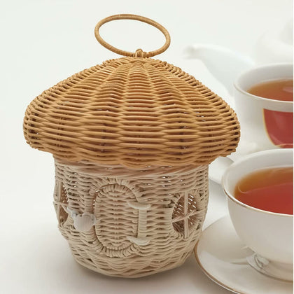  Natural Mushroom B basket with a low rounded cap.