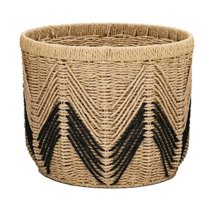  Large chevron woven storage basket.