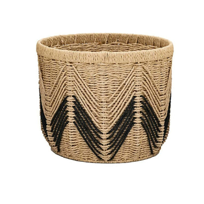  Medium chevron woven storage basket.