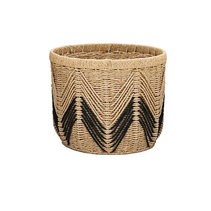  Small chevron woven storage basket.