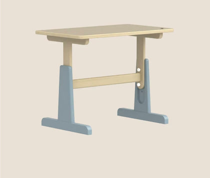  Blueberry desk with natural beech tabletop and wide feet