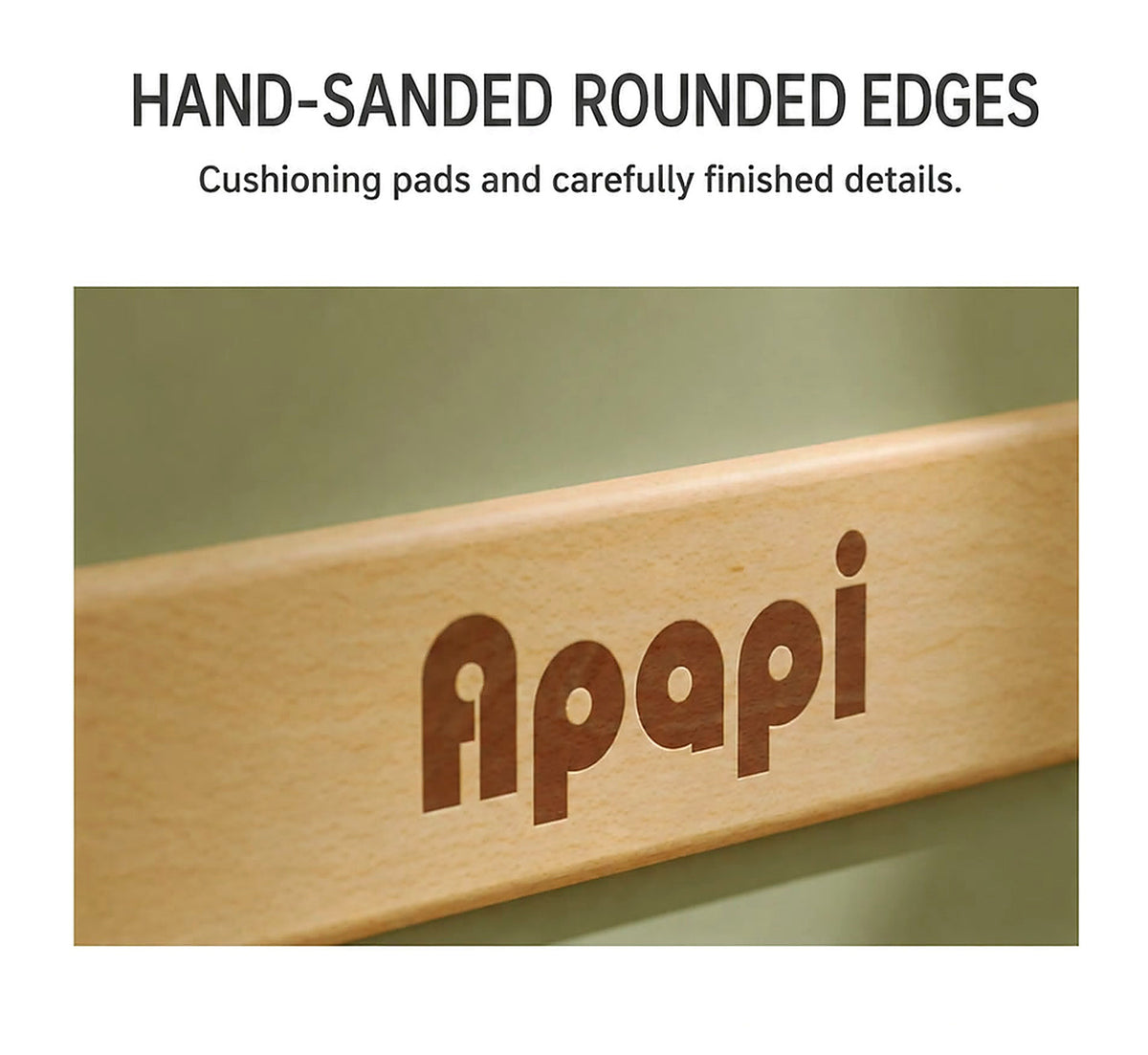  Hand-sanded rounded rail with the original APAPI mark