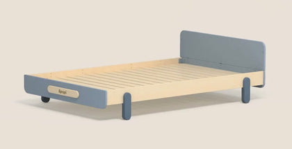  Blueberry children's bed with a raised headboard and fitted legs