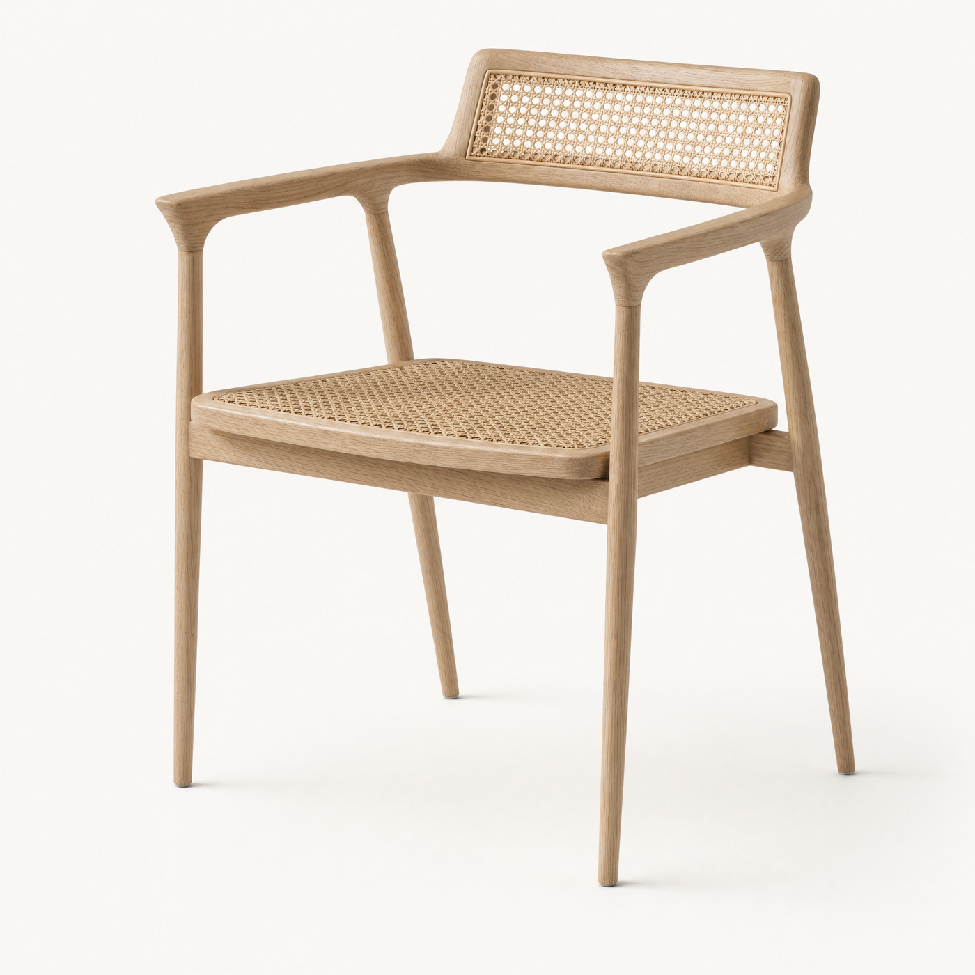 Isla Cane Oak Dining Armchair