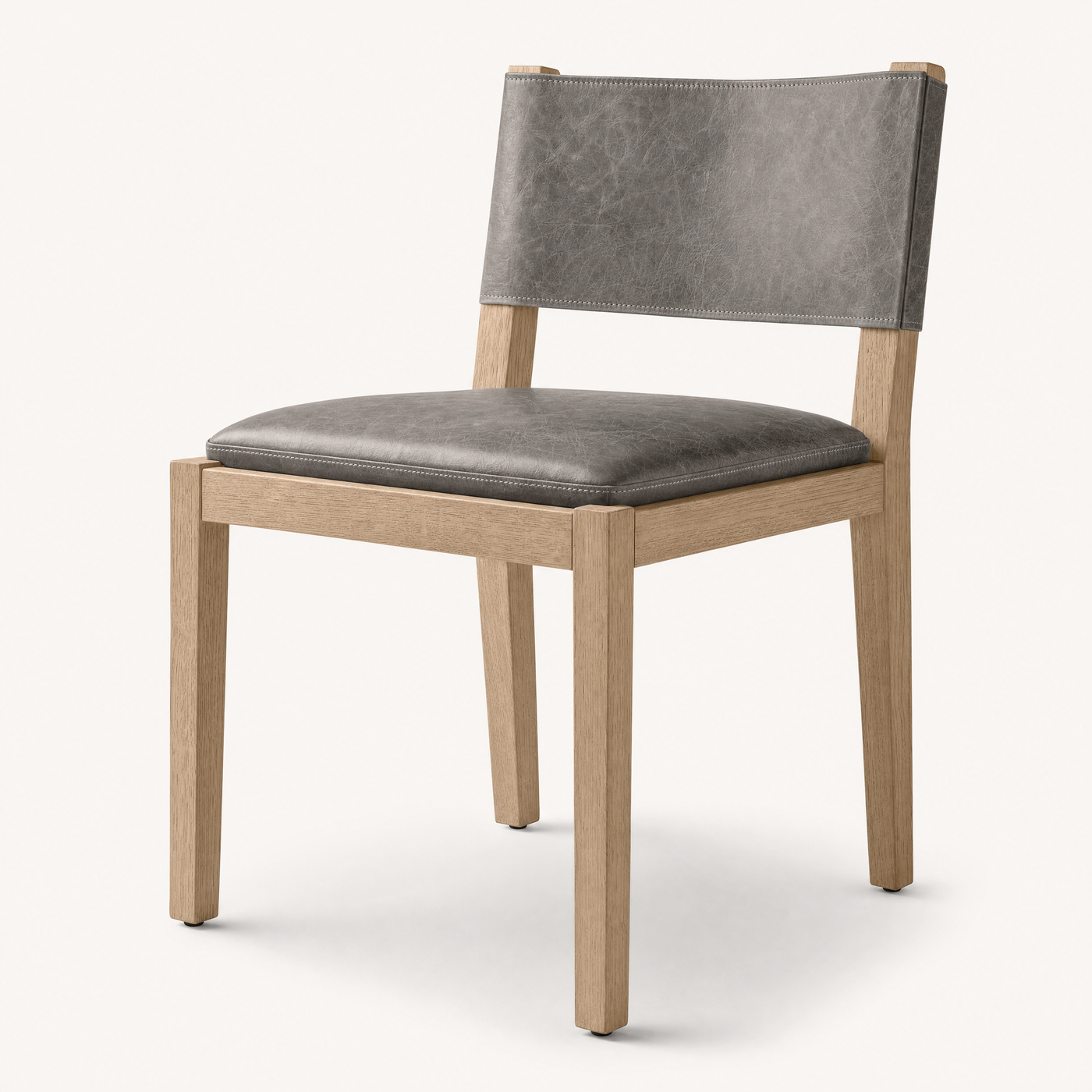 Gareth Leather Oak Dining Chair