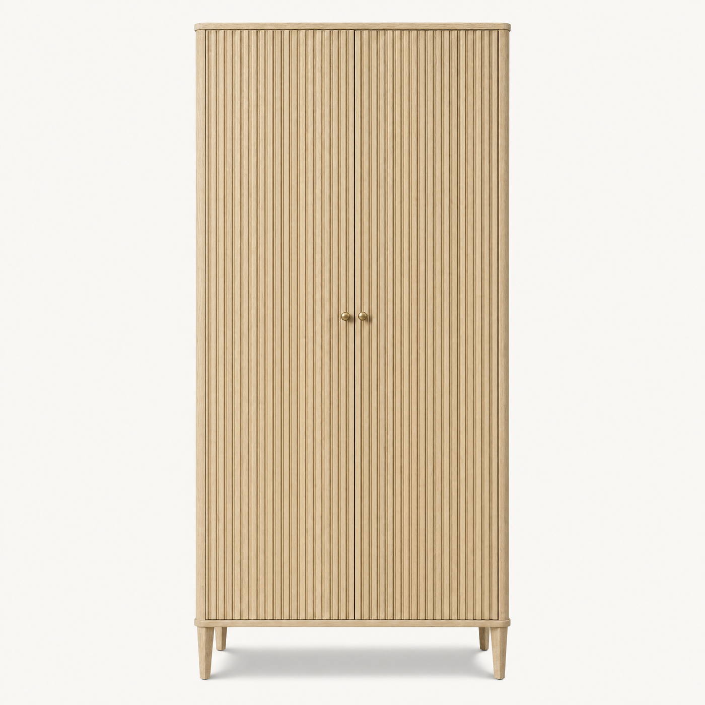 Preston Fluted Oak Storage Cabinet