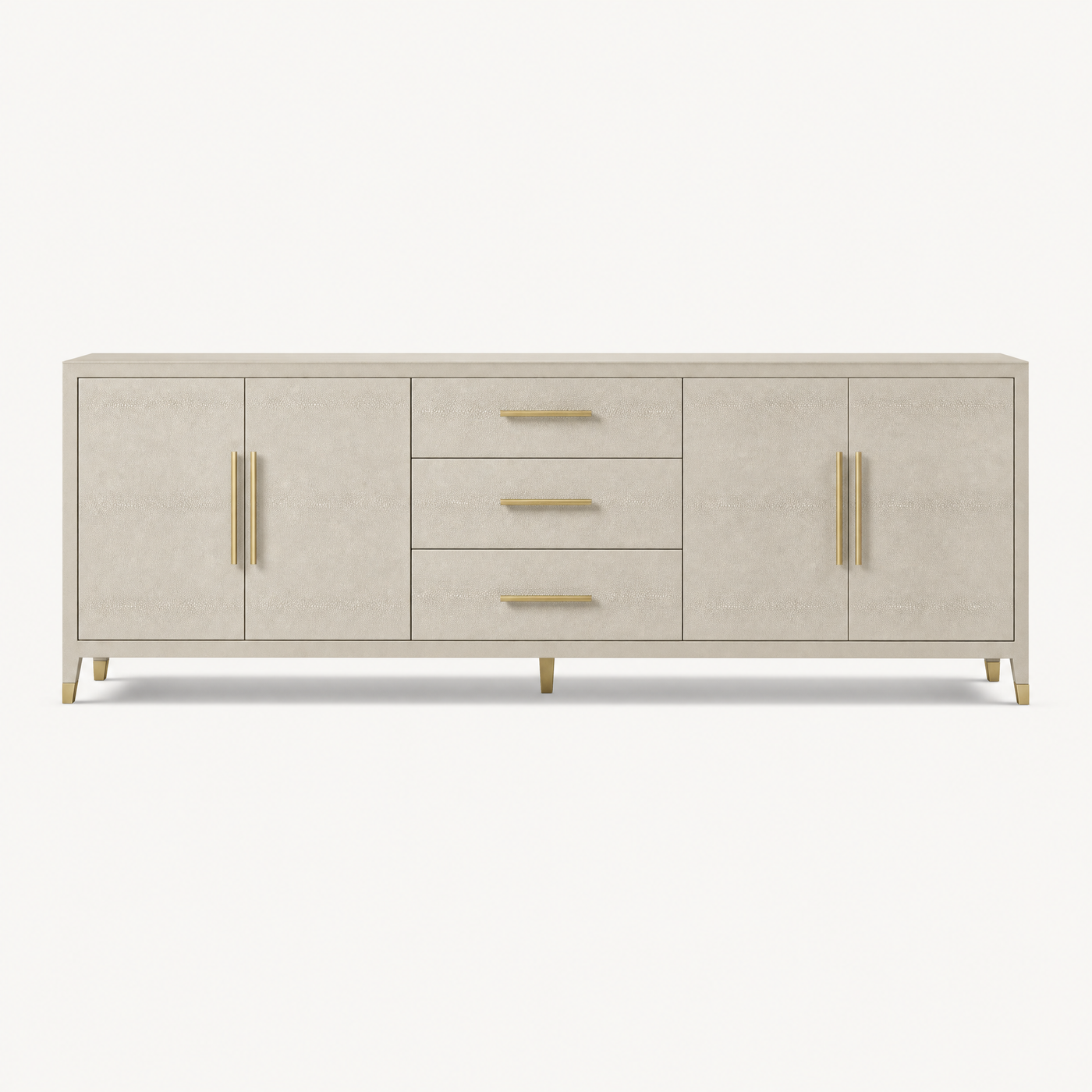 Thornton Cream Leather Credenza