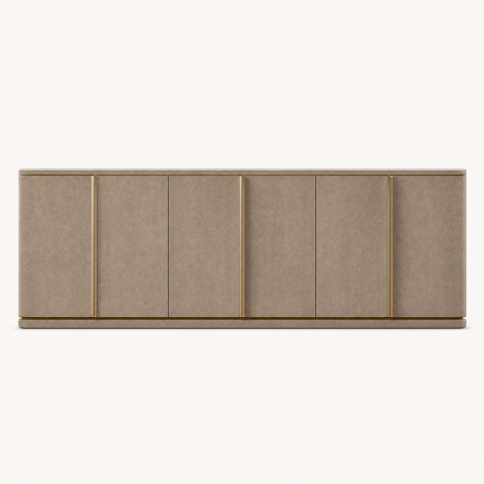 Bancroft Taupe Leather Sideboard