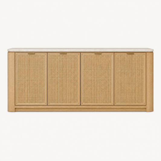 Savanna Oak Cane Door Sideboard