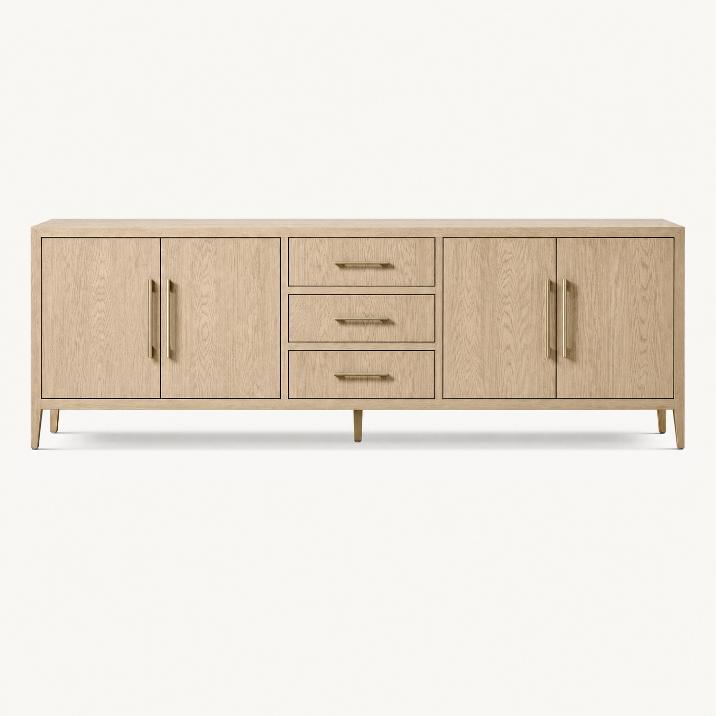Whitmore Oak Door and Drawer Credenza