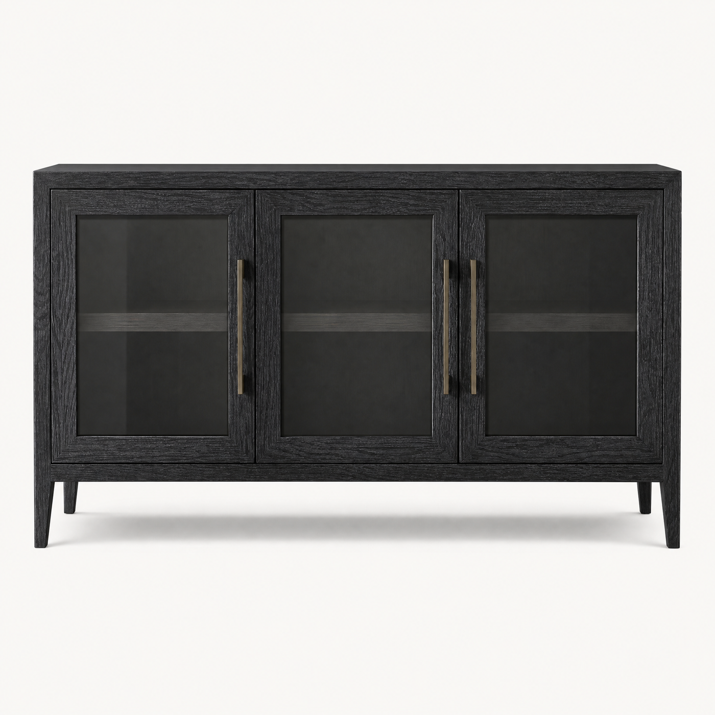 Langham Charcoal Oak Glass Sideboard