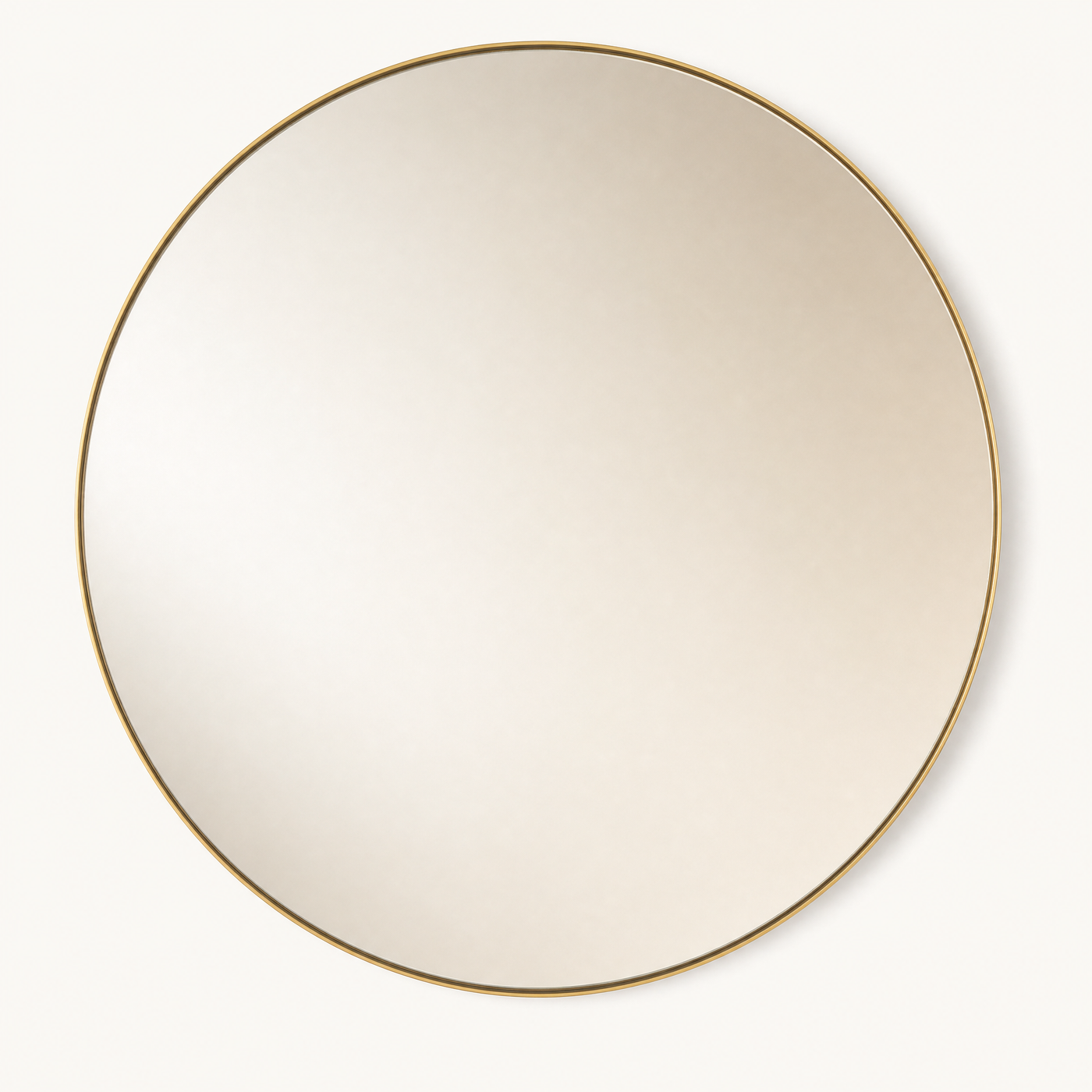 Delphi Brass Round Wall Mirror