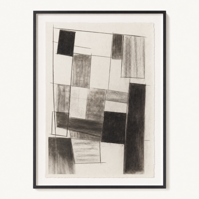 Mercer Charcoal Grid Wall Art