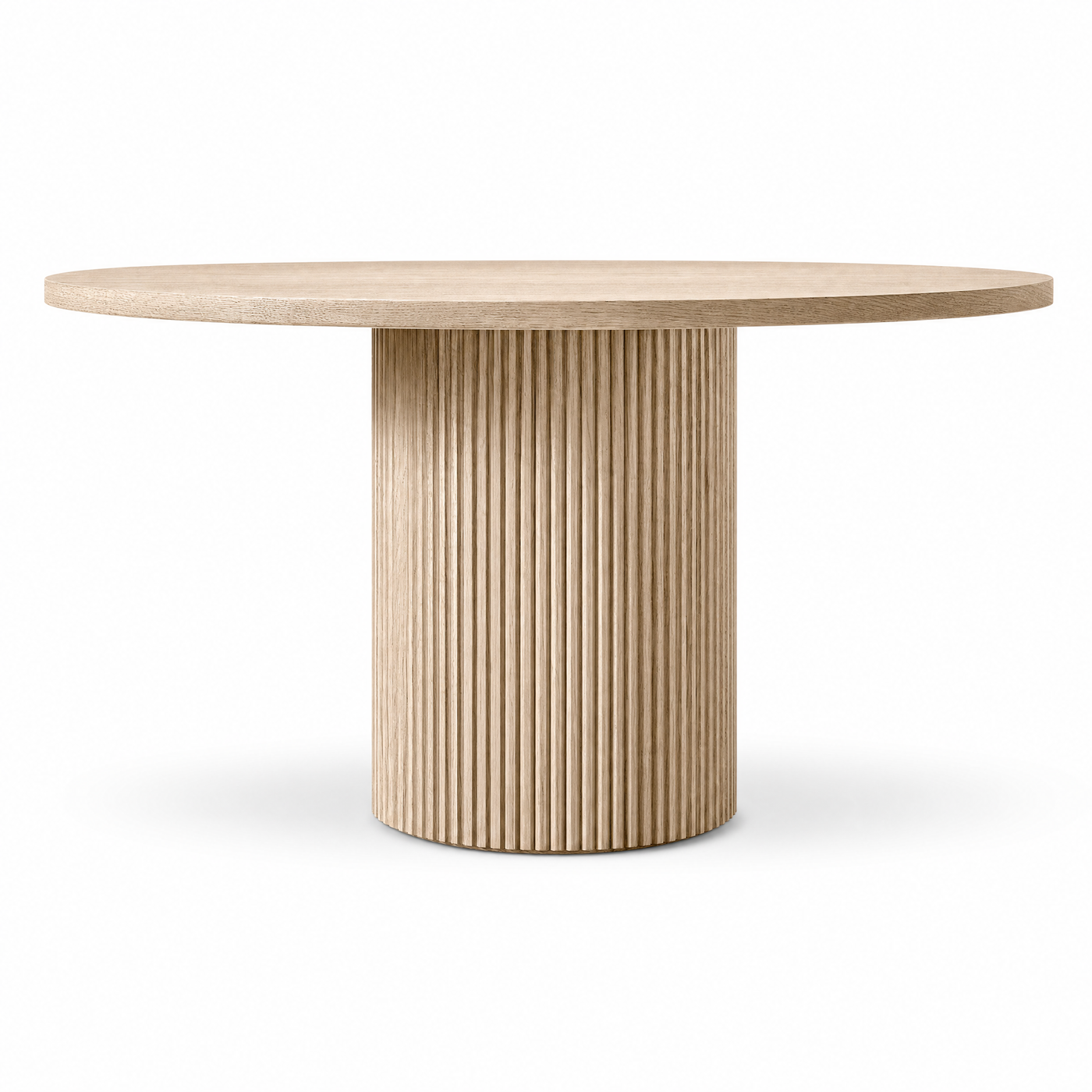 Otto Round Fluted Oak Table
