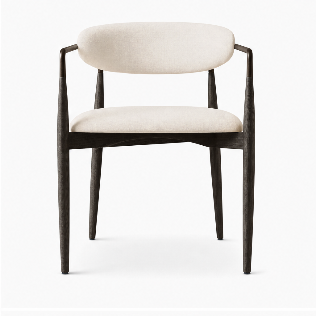 Wren Fabric Dining Armchair, Espresso