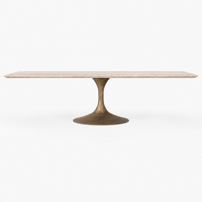 Saari Rectangular Travertine Table