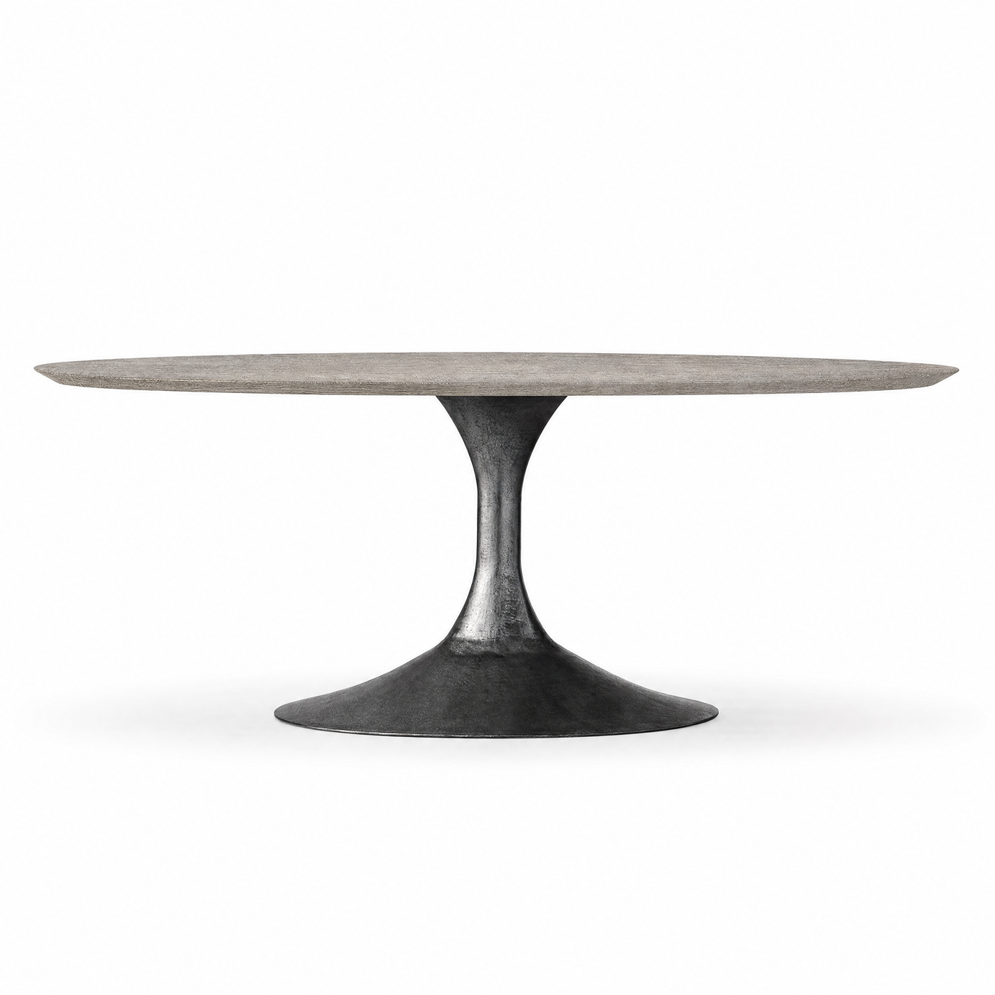 Saari Oval Table, Smoke & Gunmetal