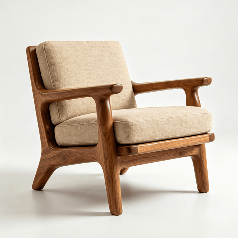 Architectural Wood Lounge Chairs