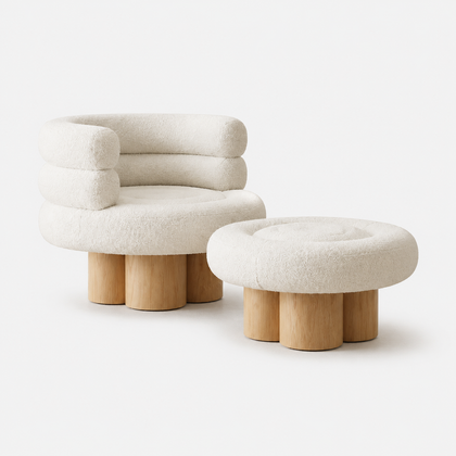 Aria Hill Armchair - gray background