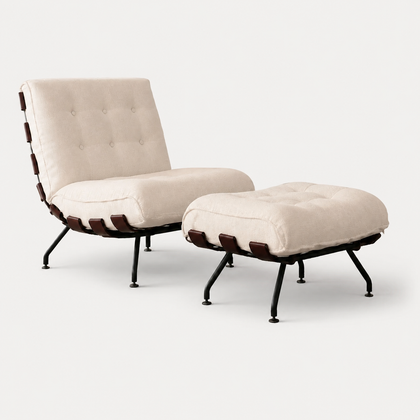 Aria Ivory Armchair - gray background