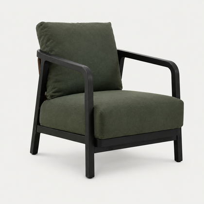 Aria Onyx Armchair - gray background