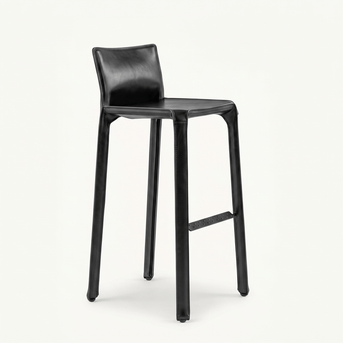 Wood Frame Bar Stool With Back