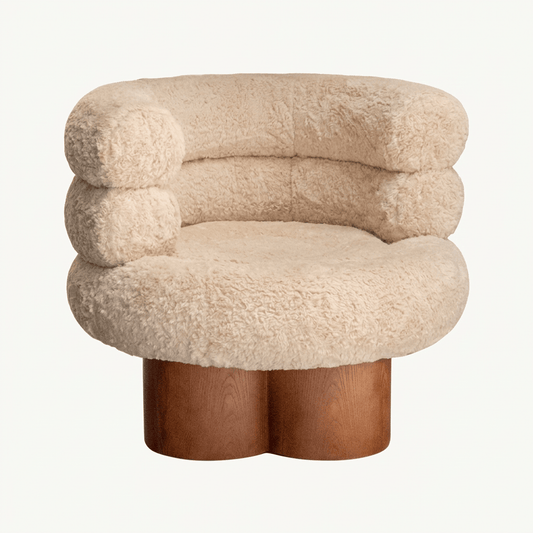 Low Back Boucle Lounge Chair