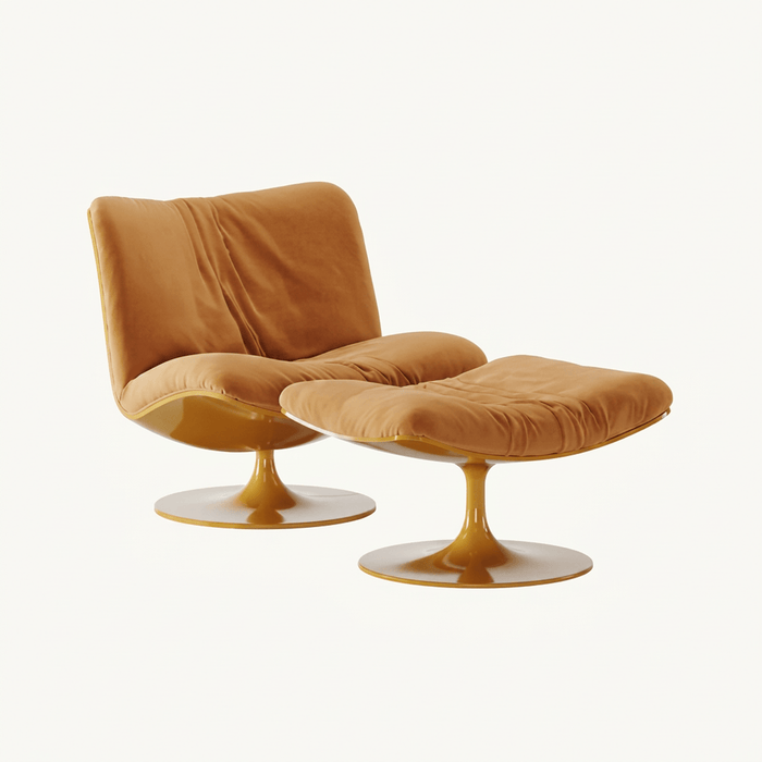 Side Profile Boucle Lounge Chair