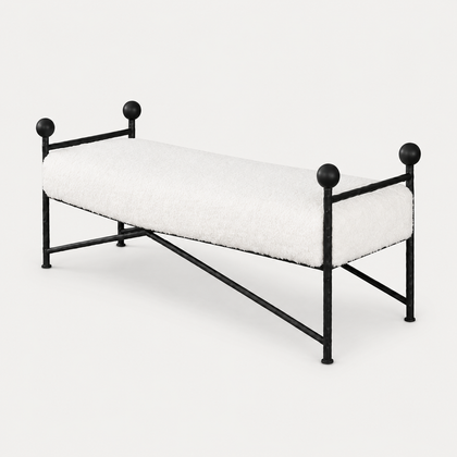 Aveline Ivory Bench